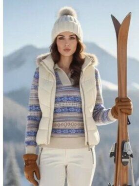 J Crew Fair Isle Sweater Johnny Collar Wool Blend Size Large